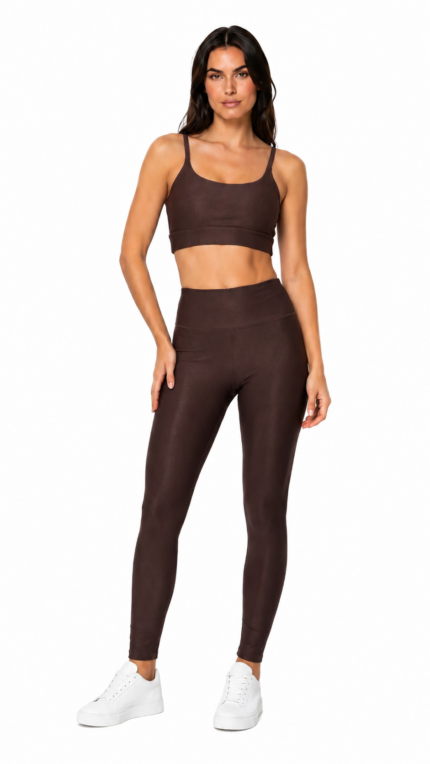 Conjunto Fitness Top Cali feat Calça – Marrom