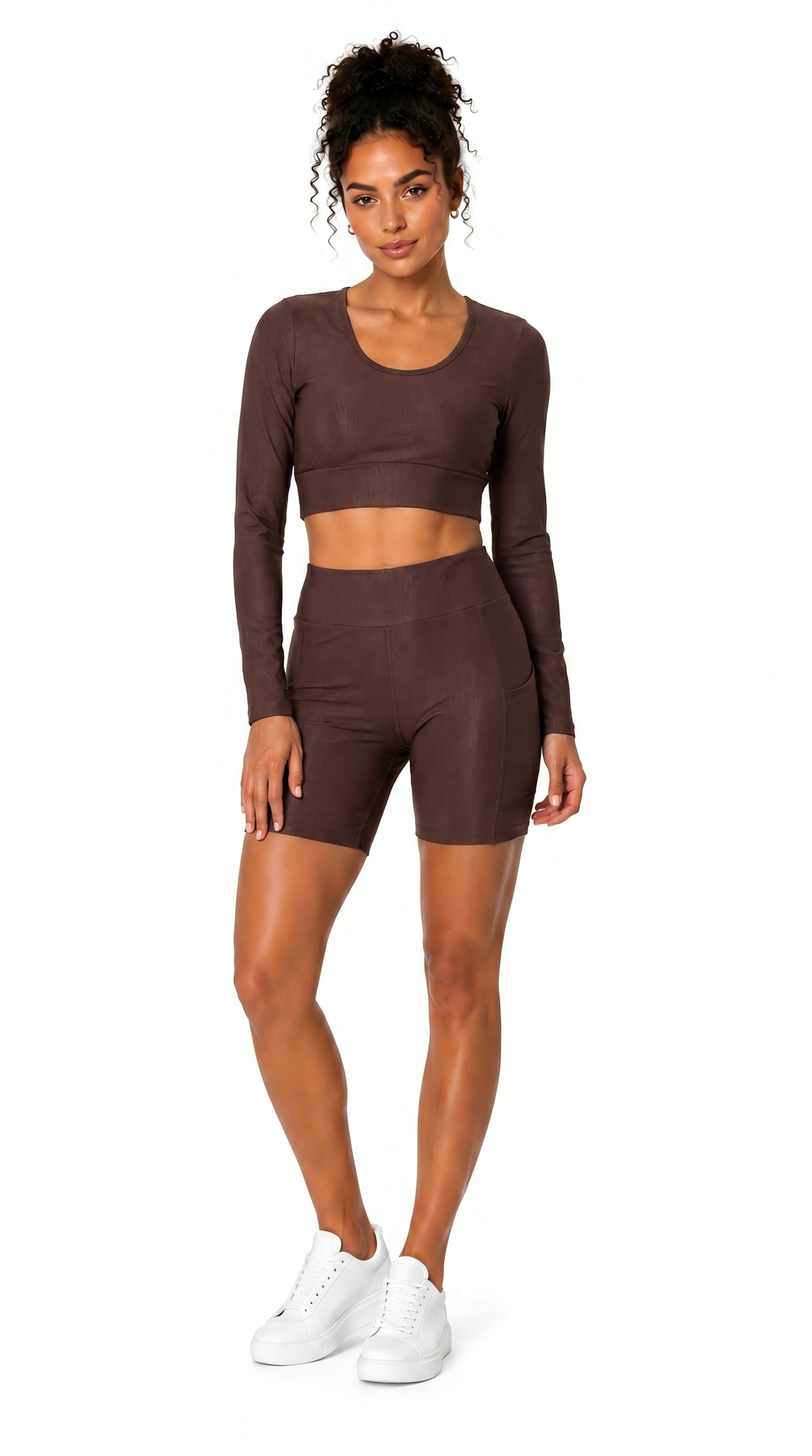 Conjunto Fitness Cropped Bali feat Bermuda Hidra – Preto